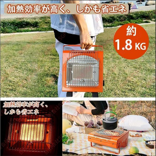 2025新型 カセットガスストーブ ヒーター 1台2役【火力調節・角度調節