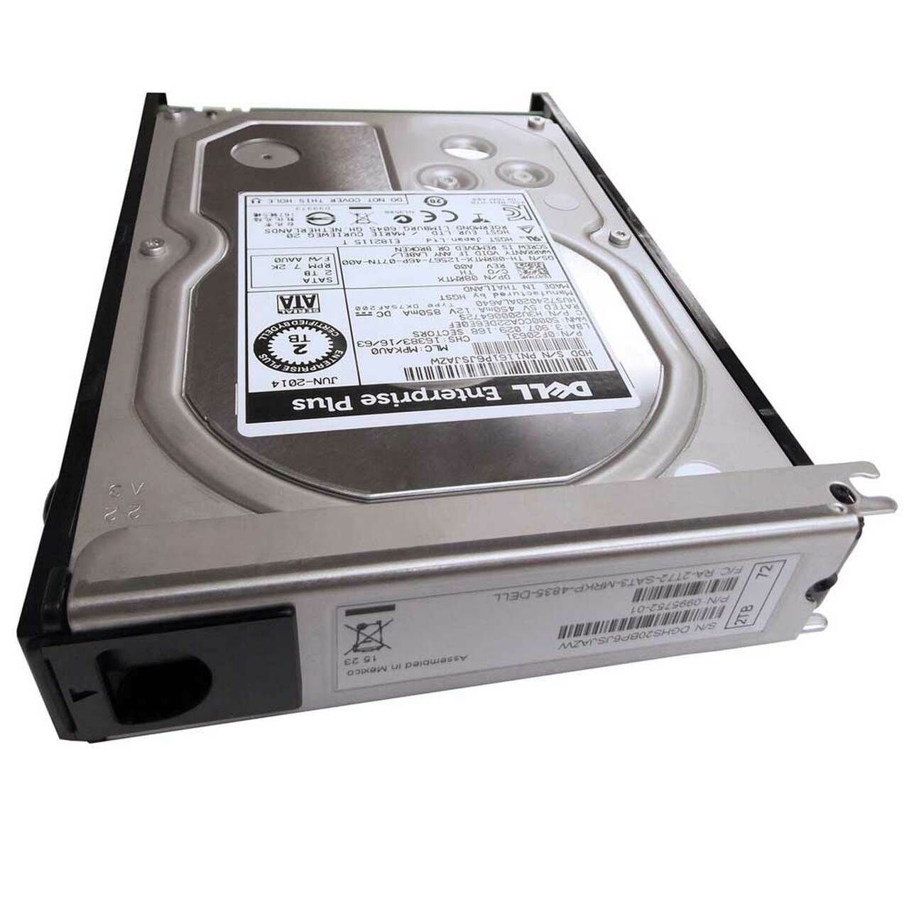1年保証 再生品 Dell 8 RMTX Equallogic 2 Tb sata 7.2 K 3.5 6 Gbps in PS 6500 Tray