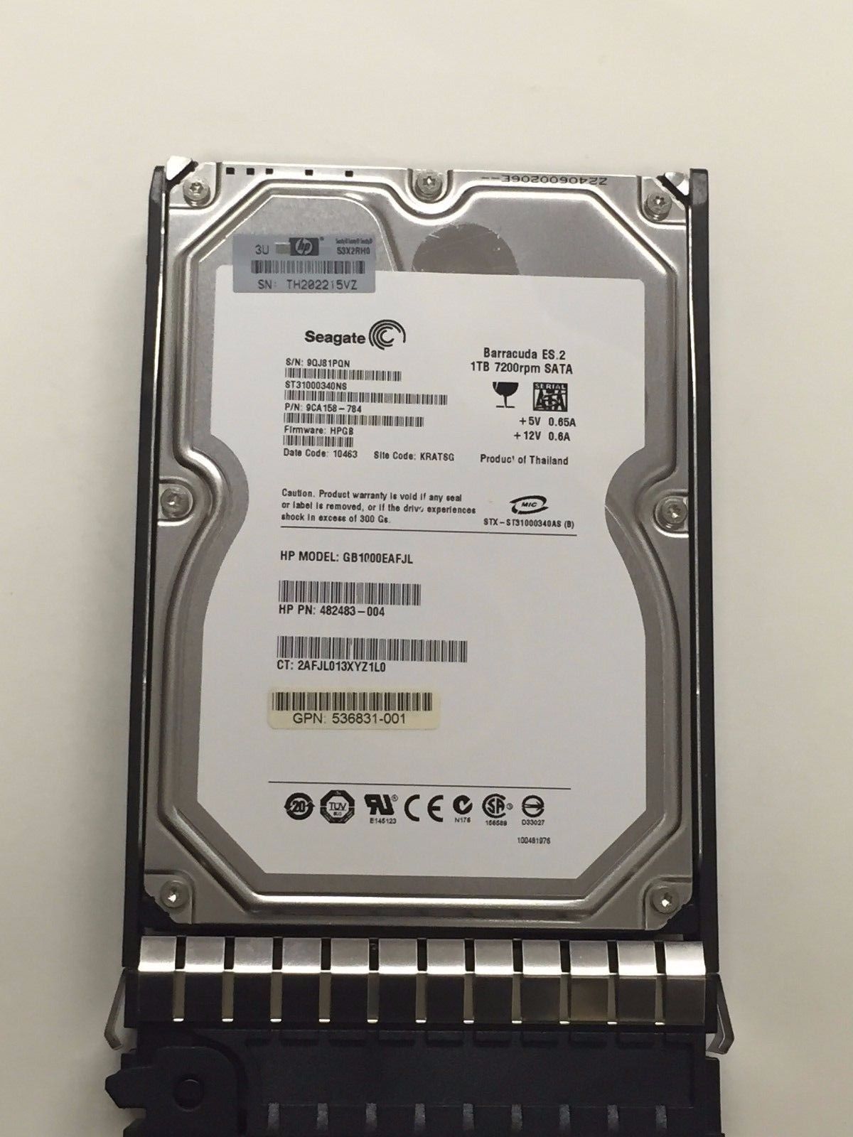 1年保証 再生品 HP 1 TB 7 2 K 3 5 SATA 536831 001 482483 004 536648