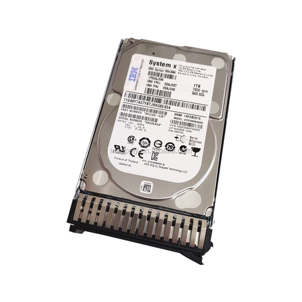 1年保証 再生品 00 AJ 086 Lenovo IBM 1 TB 6 Gb s 2.5 7.2 K SAS HDD 087 090