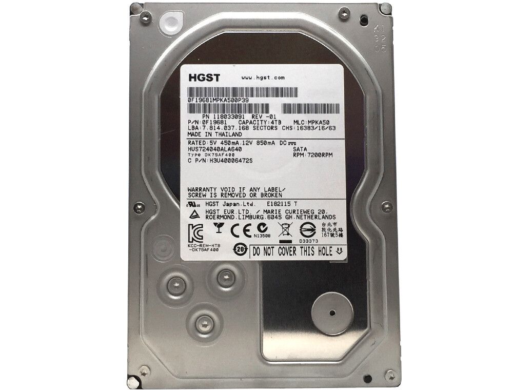 1年保証 再生品 HGST Ultrastar 7200 RPM 0 F 19681 4 TB 64 MB Cache SATA 6.0 G