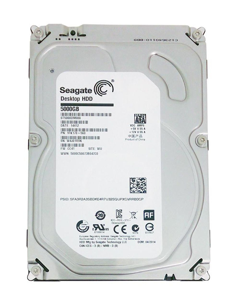 1年保証 再生品 SEAGATE 5 TB 3 9 K AF SATA