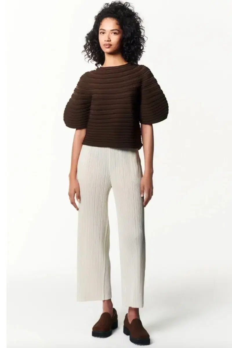 イッセイミヤケ ミ パイナップル ニット パンツ - プリーツプリーズ マッシュルーム