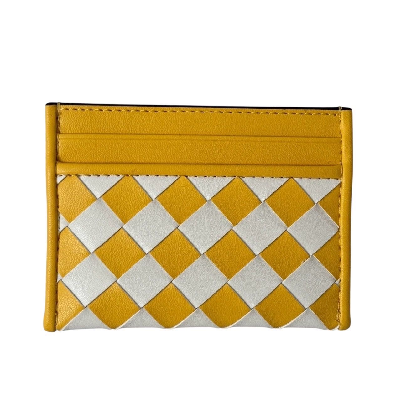 MICHAEL KORS マイケルコース カードケース パスケース コンパクト MKロゴ レザー イエロー ホワイト