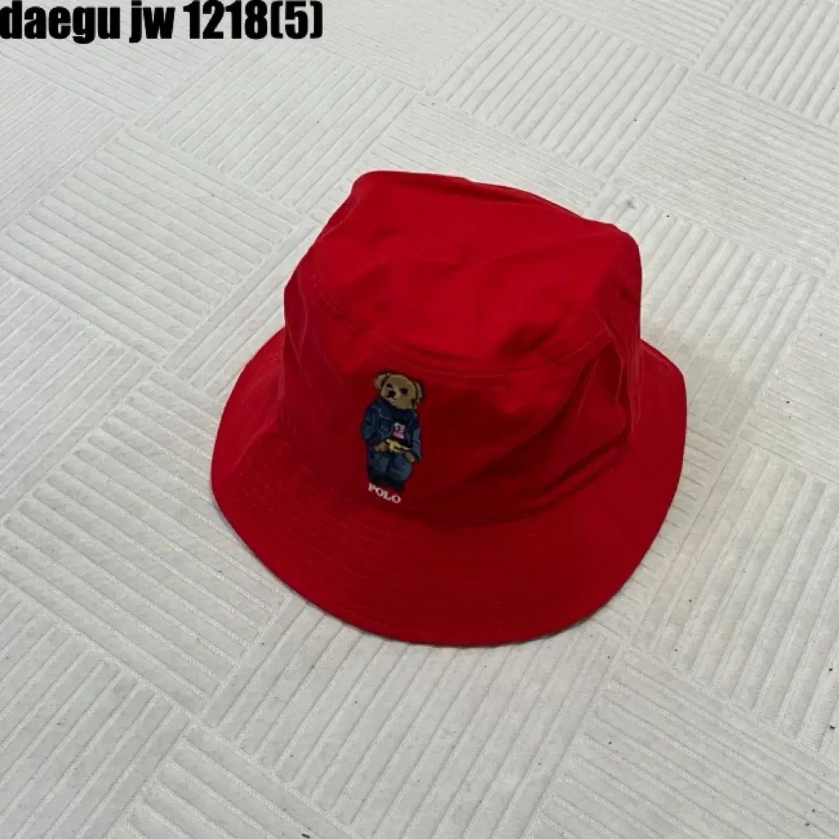 ポロラルフローレン レッド バケットハット 1218 - メルカリ