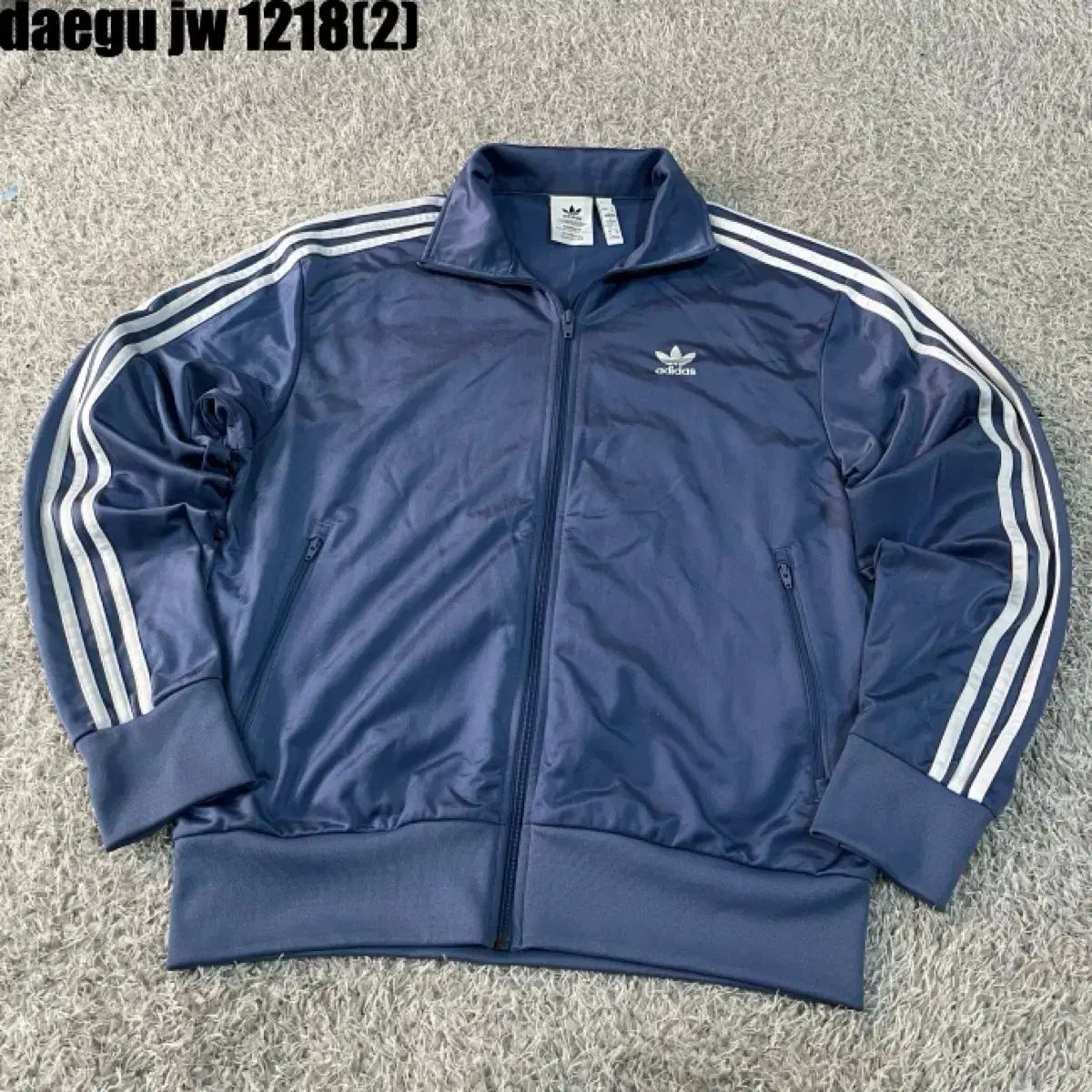 アディダス 3本線 トラックジャージ ネイビー m
