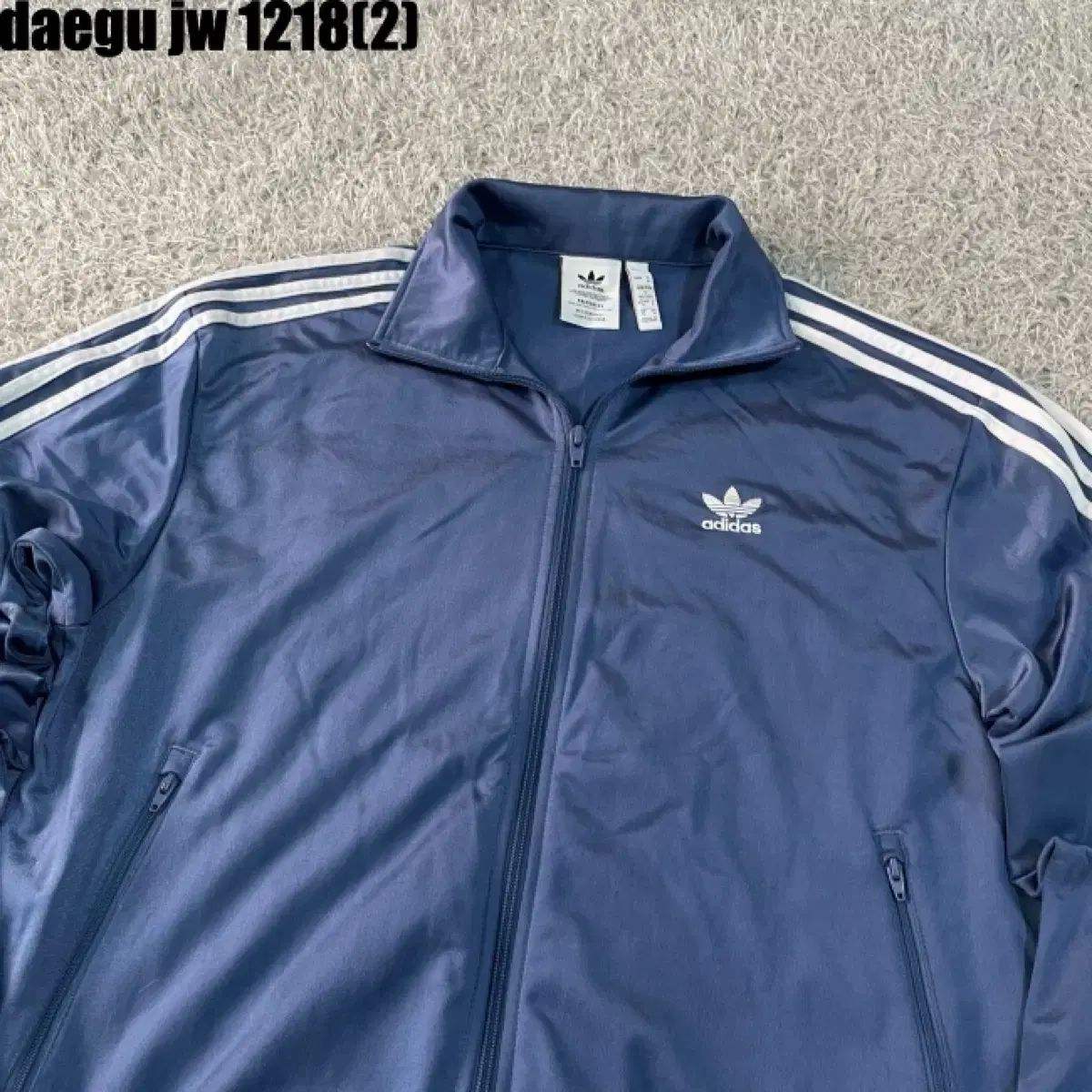 アディダス 3本線 トラックジャージ ネイビー m