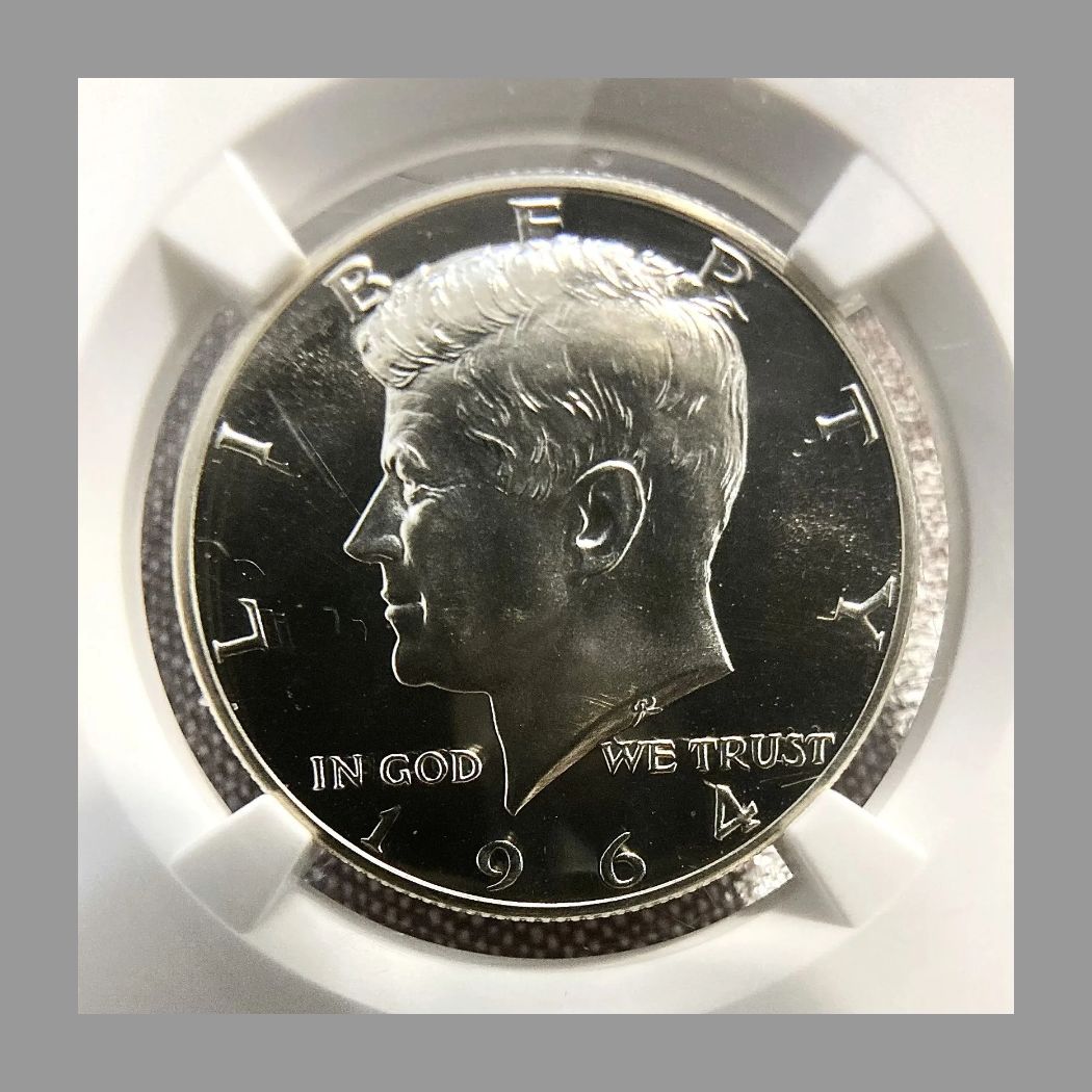 銀貨2枚セット（2019年アメリカ 10セント プルーフ銀貨PF70UC & 1964年