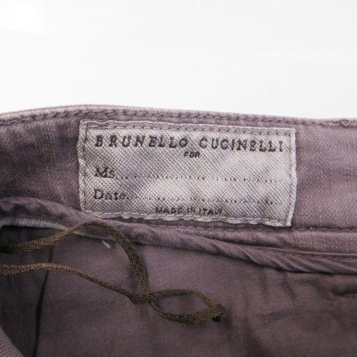  ブルネロクチネリ スキニーパンツ カットオフ加工 フリンジ ストレッチ 36 約XS 紫 パープル 系 IBO 85 1211 その他 パンツ