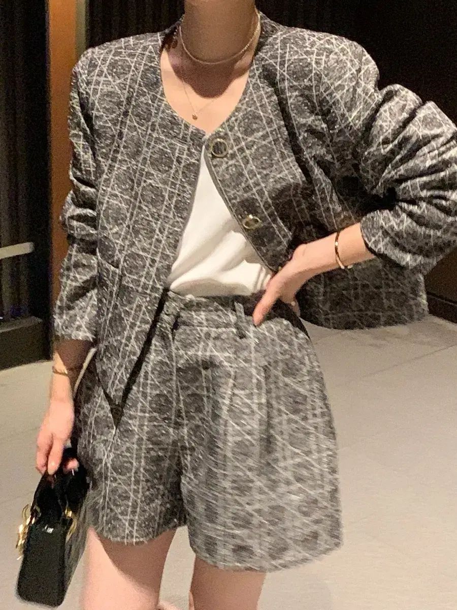 バイシーニー製作 カーナ ツイード ジャケット ハーフパンツ セットアップ