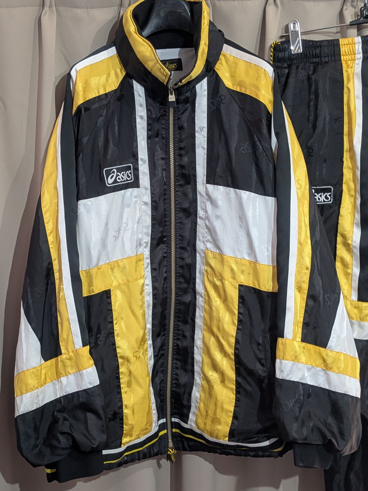 90s 当時物 asics アシックス ウィンドブレーカー 上下 セットアップ