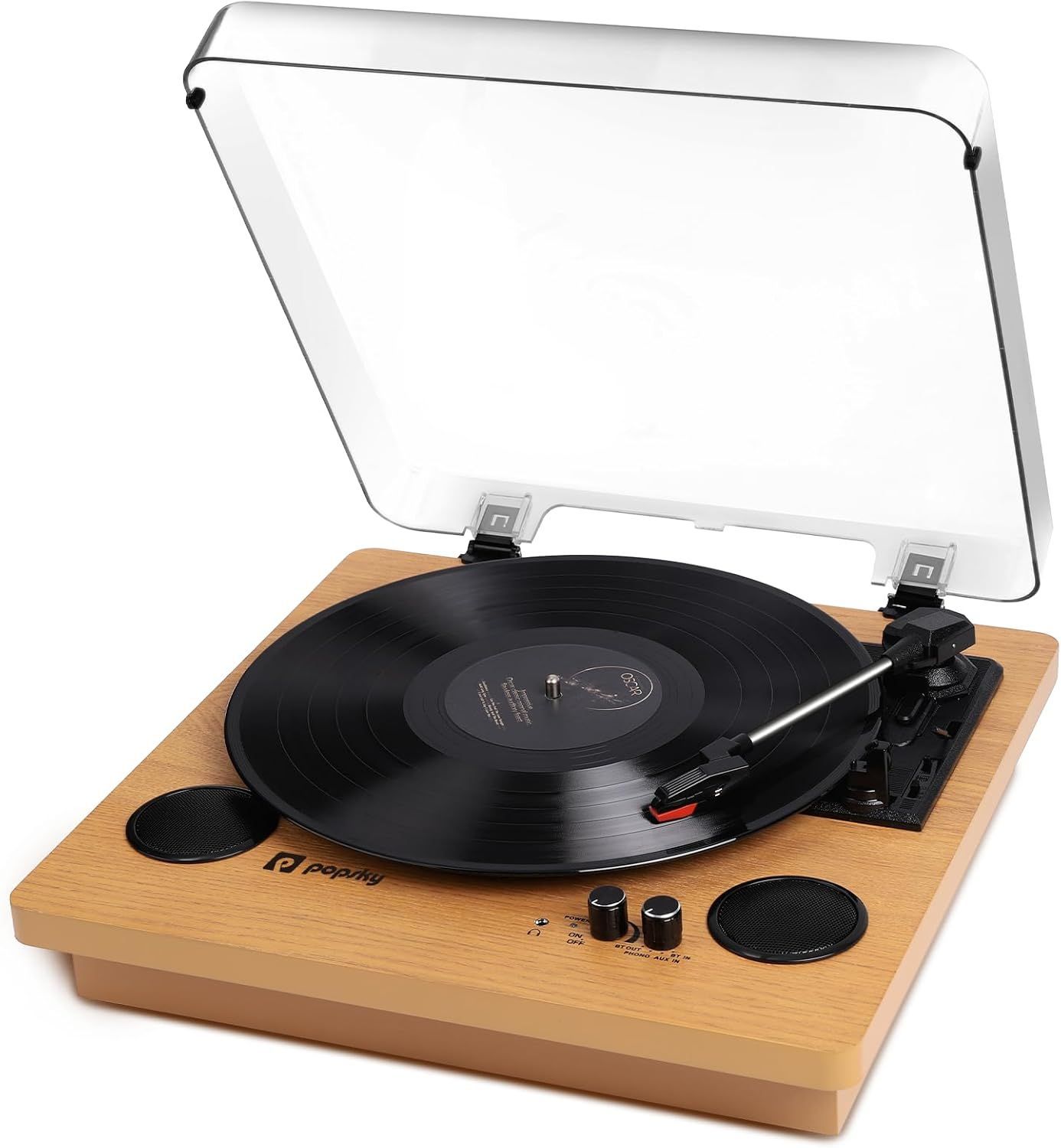 レコードプレーヤー Bluetooth送信＆受信 スピーカー内蔵 USB録音でき RCAでアンプ繋ぎ 33 45 78回転と7 10 12インチレコード対応