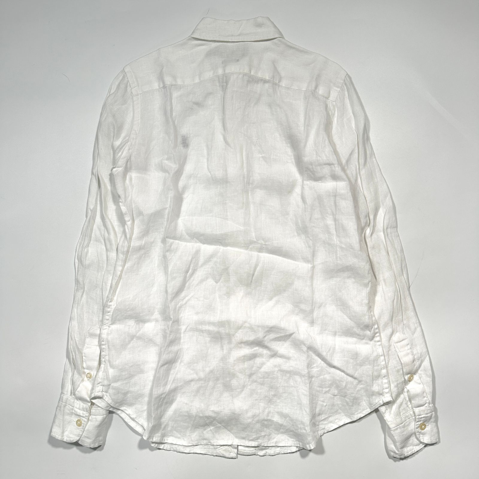 RALPH LAUREN ラルフローレン ボタンダウン リネンシャツ ホワイト