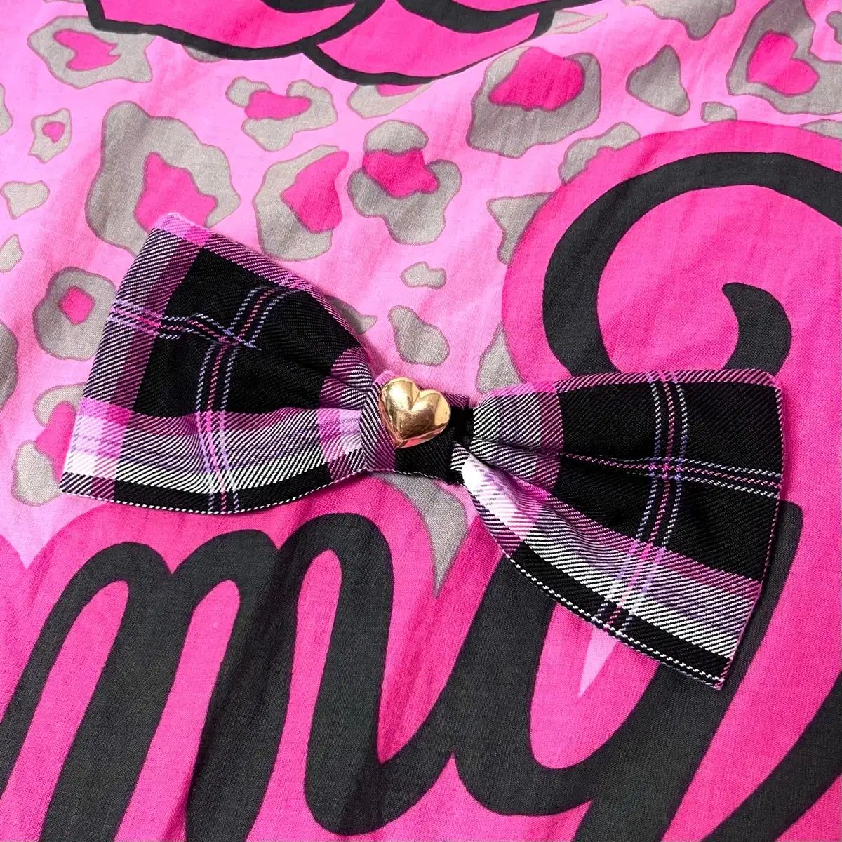 MA RSマズ チェック リボン バレッタ ヘアクリップ 姫ギャル ピンター109