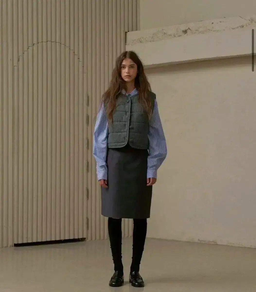 スムードムード メリノウール ベスト グレー capeside