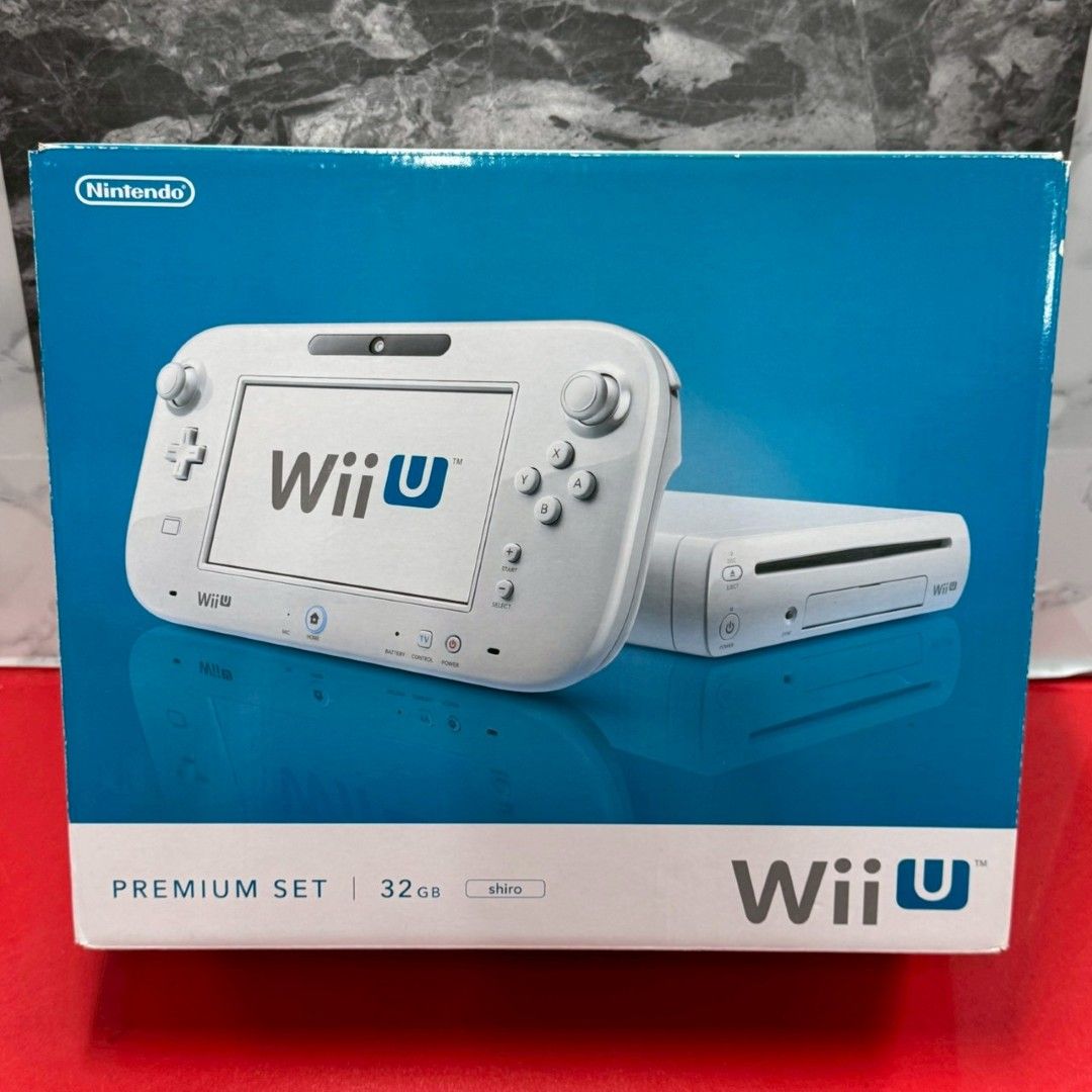 □Wii U プレミアムセット (32GB) ホワイト 本体 WiiUハード 箱説付き
