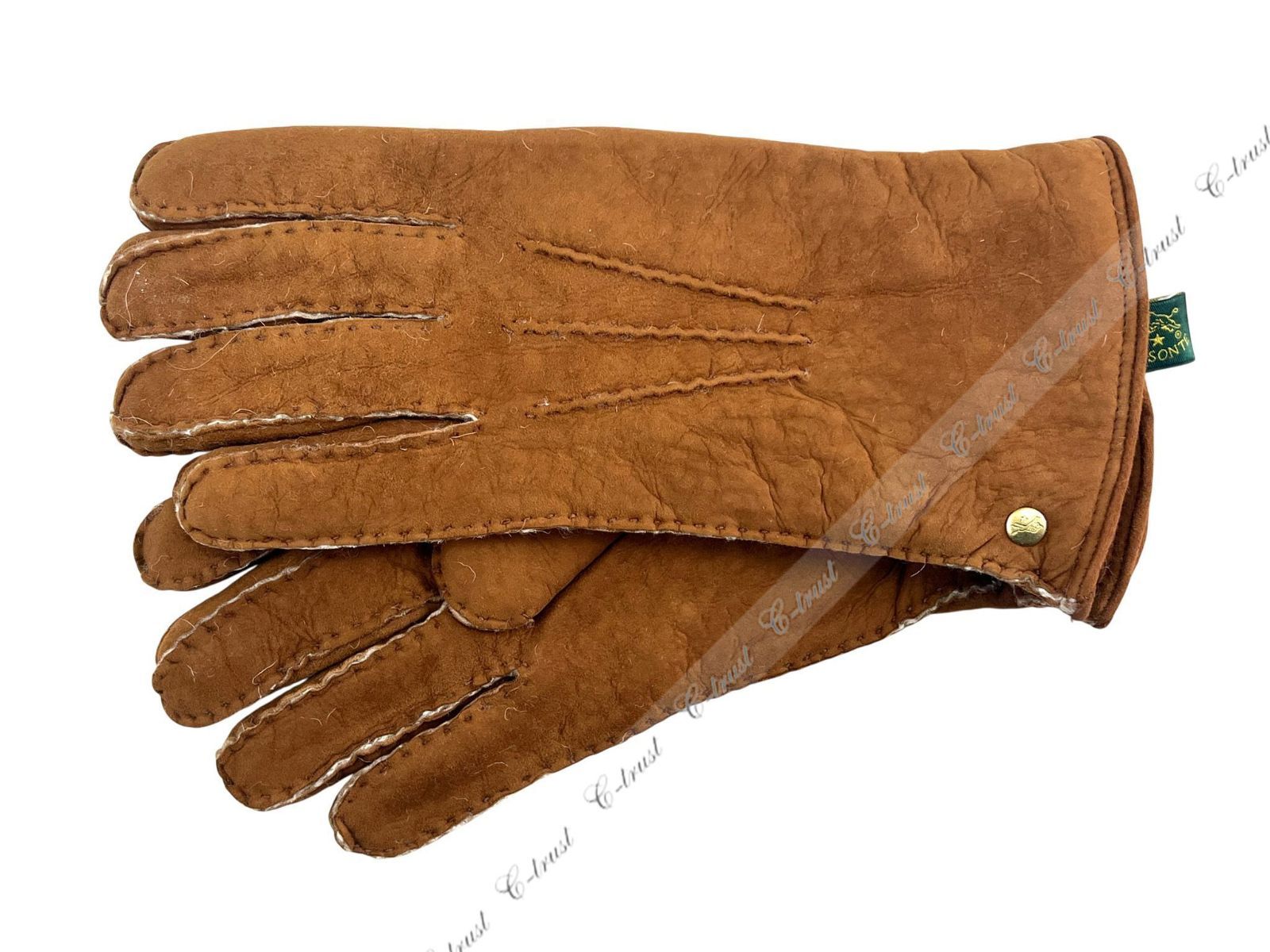 IL BISONTE イルビゾンテ 手袋 グローブ 羊革 シープ レザー ムートン ロゴ イタリア製 L 999-