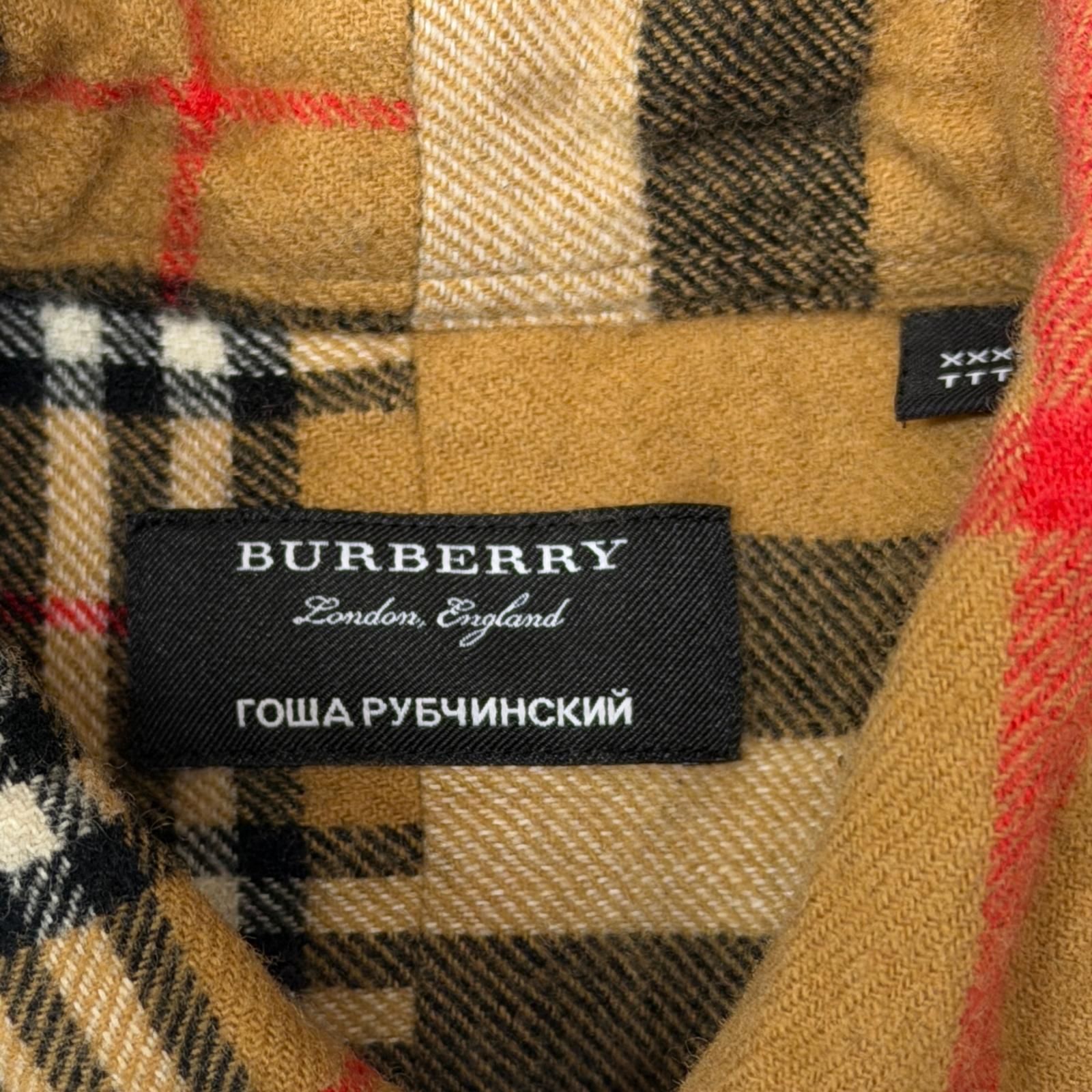 BURBERRY × GOSHA RUBCHINSKIY Oversized Check Shirt オーバーサイズ