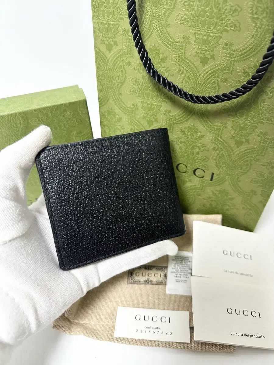 フルセット グッチ マーモント 二つ折り財布 ブラック