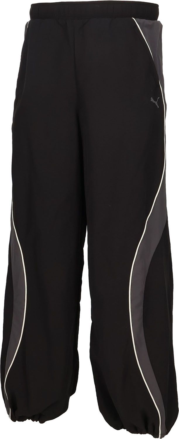 プーマ PUMA COREHERITAGE メッシュ ラインド ウーブン PT パンツ ロング ジャージ 長ズボン レディース 女性 大人 ジム フィットネス デイリー 撥水  690172 01 PUMABLACK