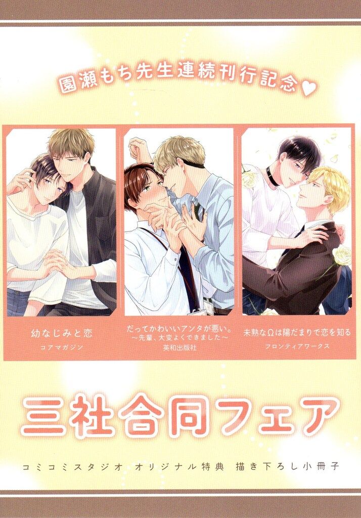 コアマガジン/英和出版/フロンティアワークス 書店配布/コミコミ 園瀬