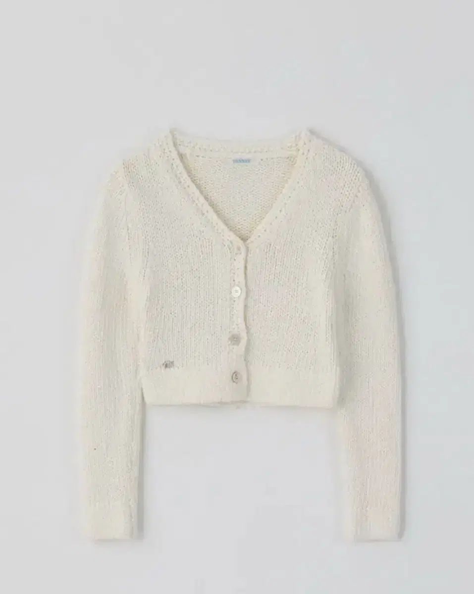 タグ タナット ベア クロップドカーディガン 白