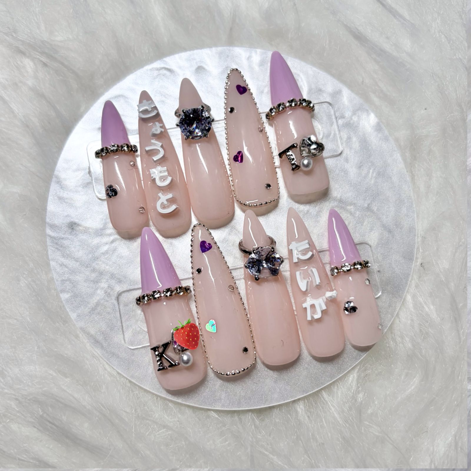 SixTONES 京本大我 ネイルチップ ガーリーネイル ロングネイル