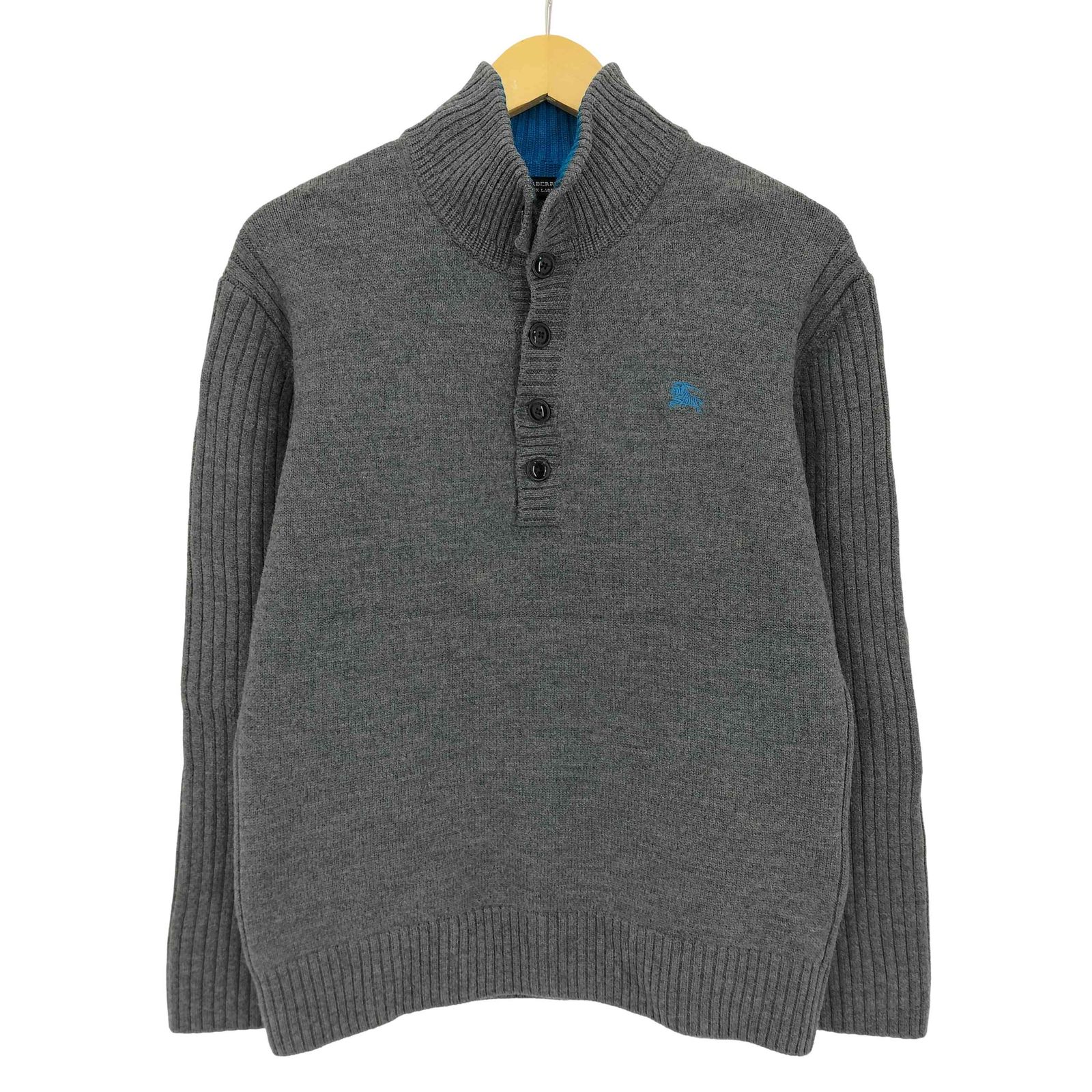 バーバリーブラックレーベル BURBERRY BLACK LABEL ロゴ刺繍 ウール 袖