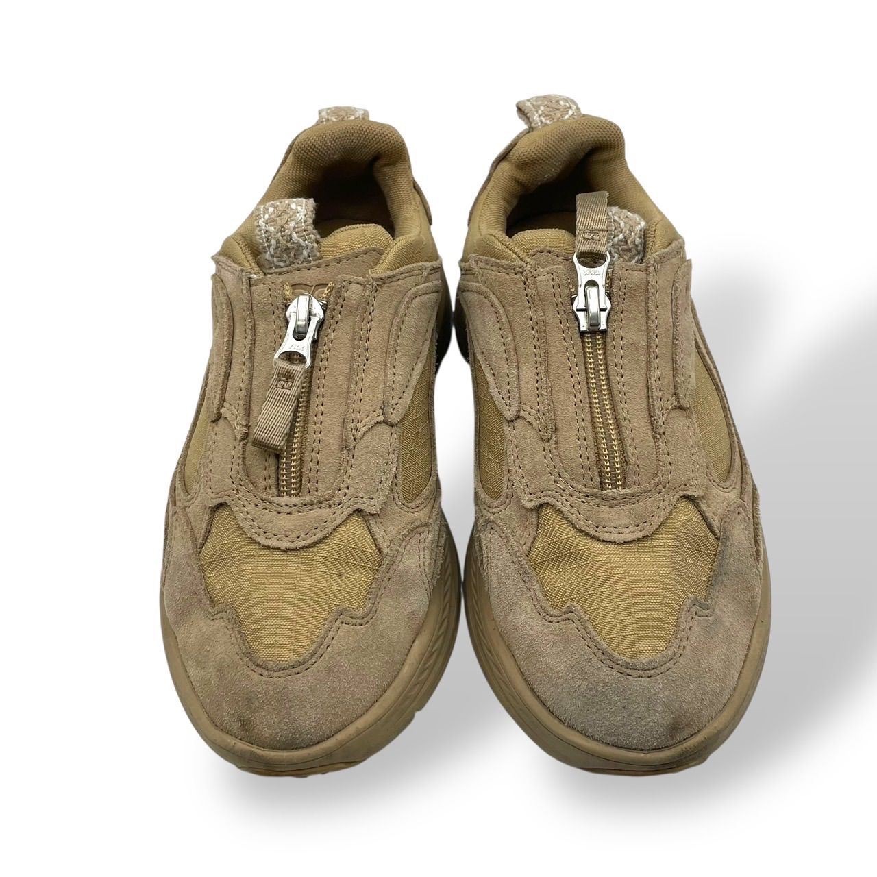 良品 UGG アグ スニーカー 厚底 CA1 ZIP ジッパー ロゴ ベージュ