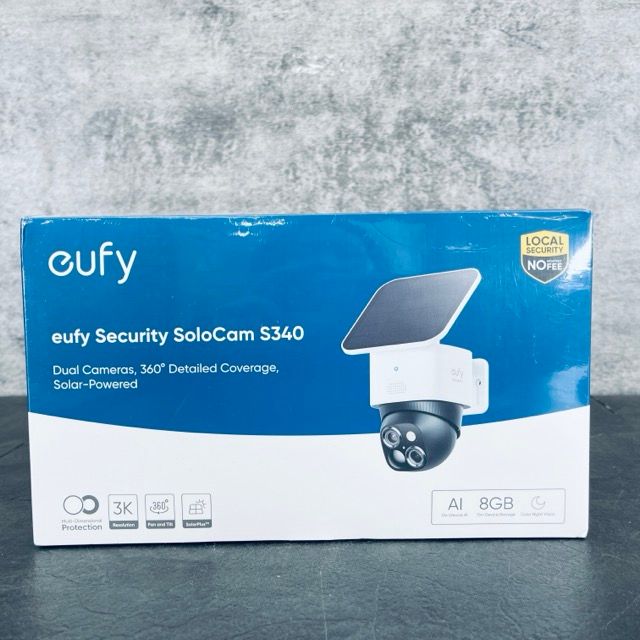 ANKER アンカー Eufy SoloCam S 340 ホワイト 屋外防犯カメラ ソーラー充電 AI顔認識 360°撮影 515346