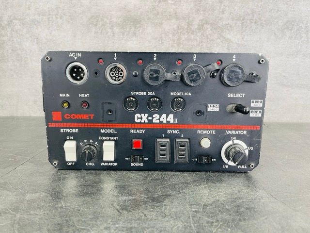 ストロボ ジェネレーター セット COMET コメット CX 244 II フラッシュ 2点付き 撮影 機材 点灯 済み 515286