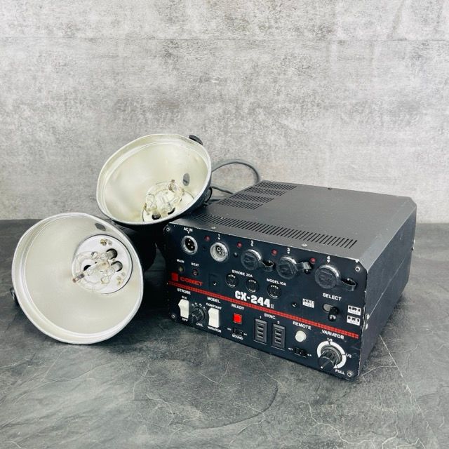 ストロボ ジェネレーター セット COMET コメット CX-244 II フラッシュ 2点付き 撮影 機材 点灯 済み 515286