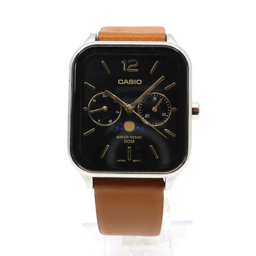 ブラック文字盤 ブラウンレザー