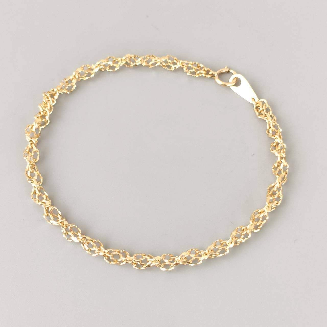 18金 K 18 男女兼用 デザインブレス 4 16ｇ 5㎝ D 996