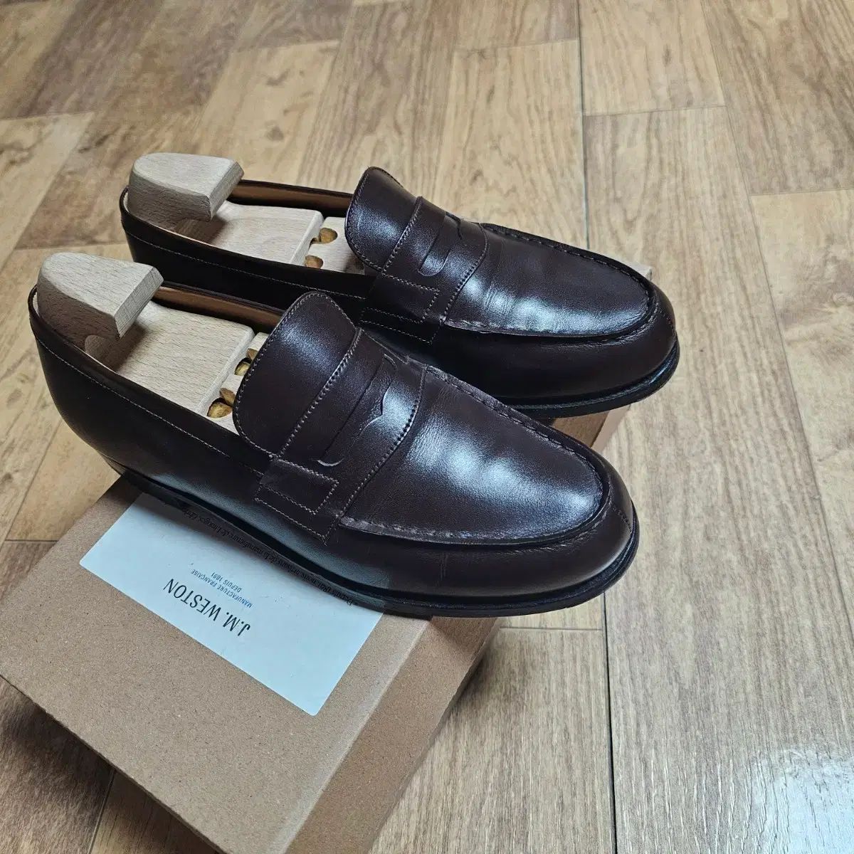 ジェイエムウエストン 180ローファー ダークブラウン 6 5 d