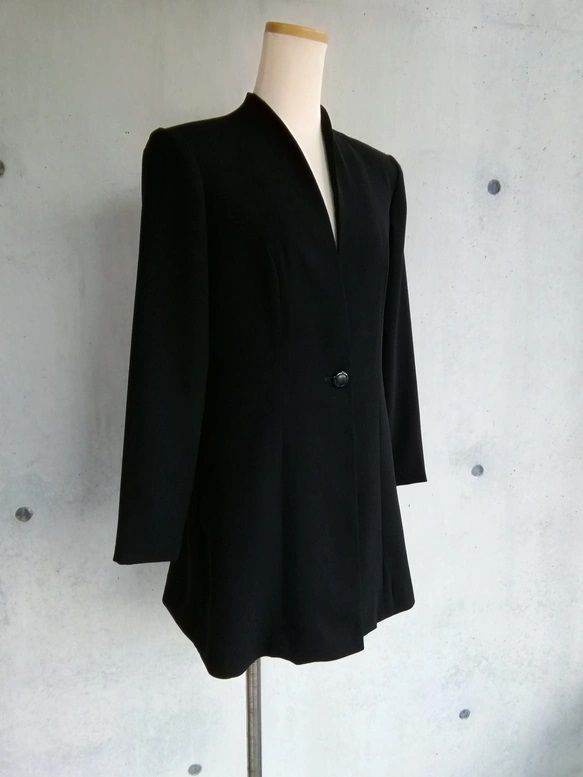 体型カバー 後ろ立ち襟