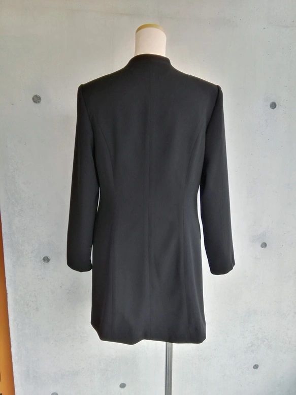 ブラックフォーマルロングジャケット 体型カバー