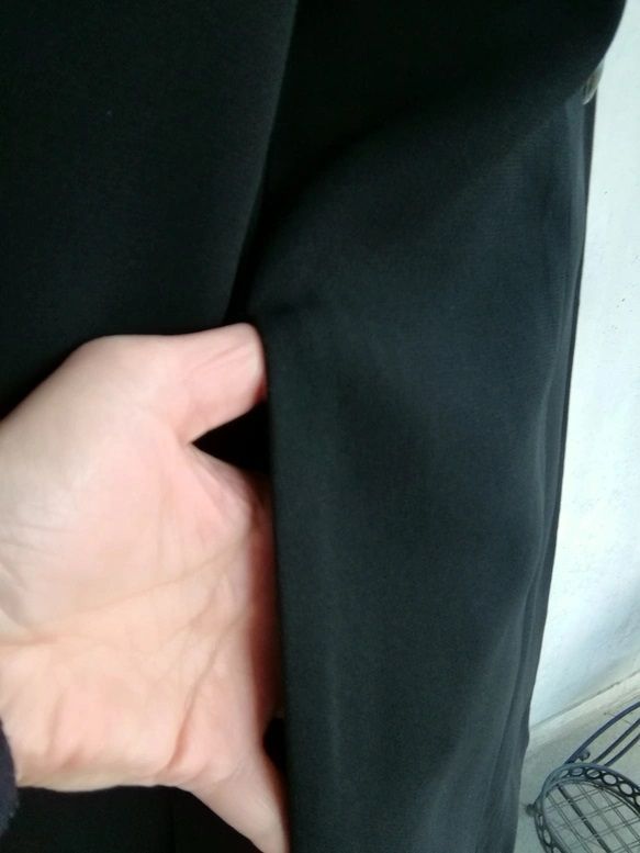 ブラックフォーマルロングジャケット 体型カバー