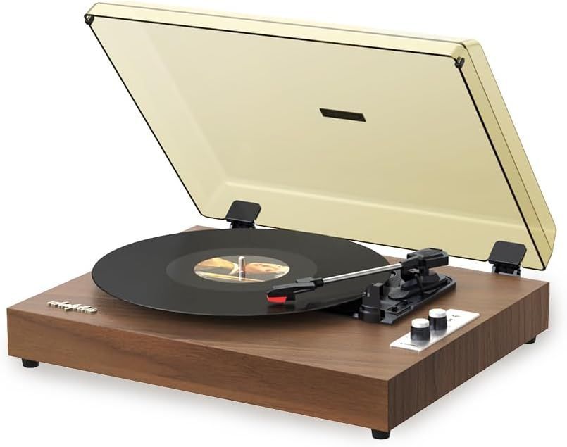 レコードプレーヤー ワイヤレス受信 送信 33 45 78回転対応 7 10 12インチレコード対応 RCA LINE出力 ヘッドホンジャック 防塵カバー