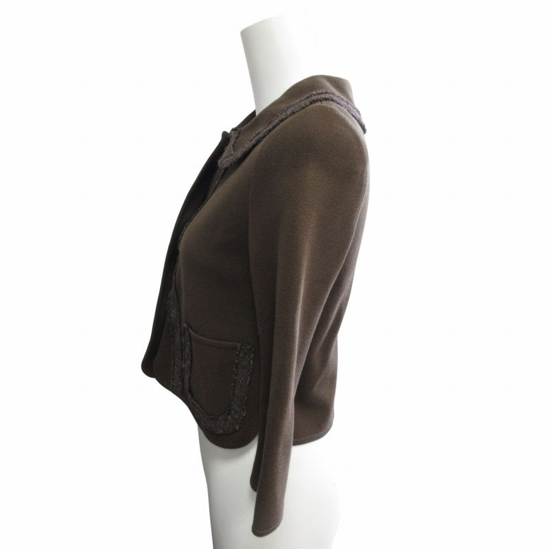 フォクシー ブティック FOXEY BOUTIQUE 美品 ニットジャケット シルク