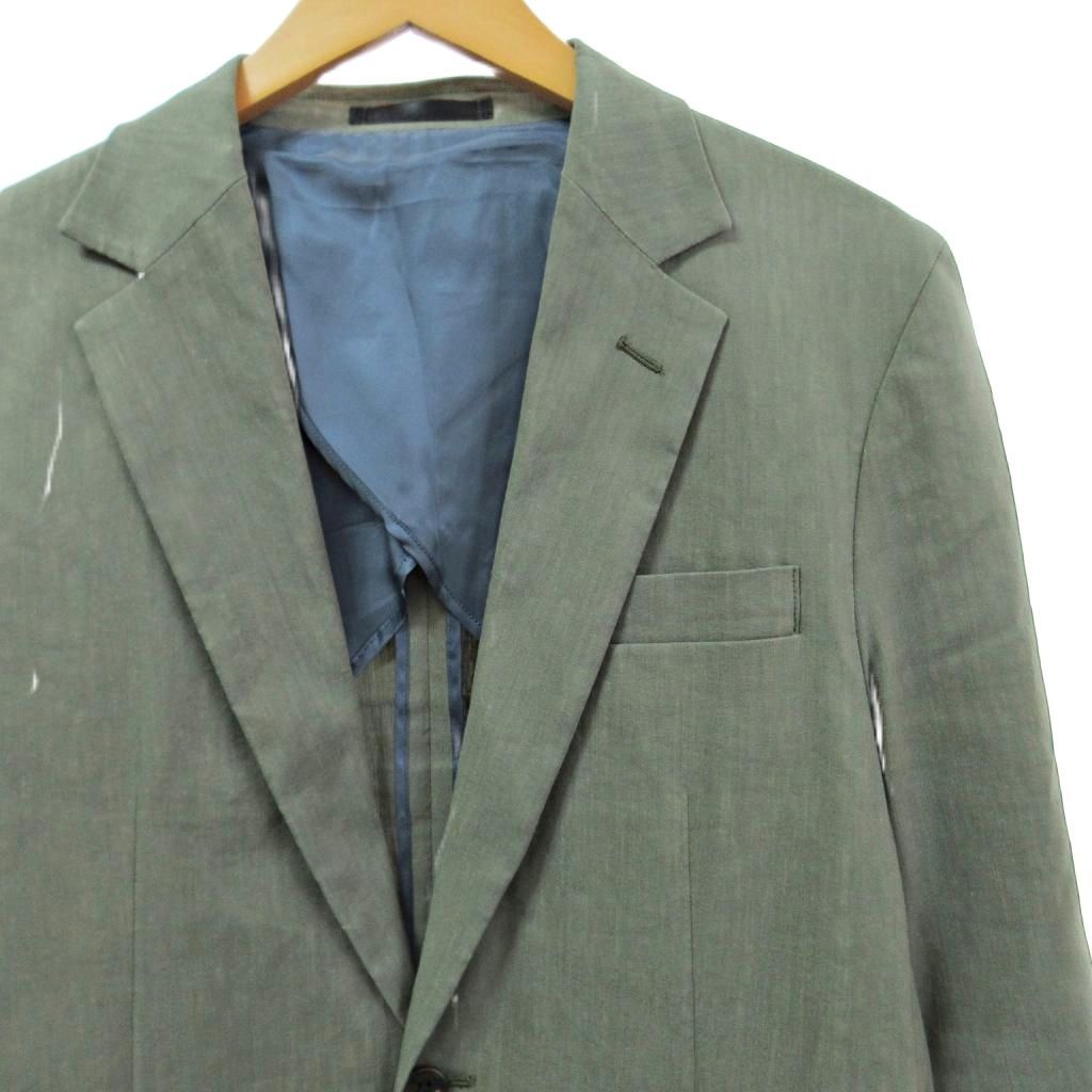 【中古】ポールスミス PAUL SMITH 美品 20SS ソロテックス リネン テーラードジャケット ブレザー M 緑 1111 メンズ ポールスミス PAUL SMITH 美品 20SS ソロテックス リネン テーラード