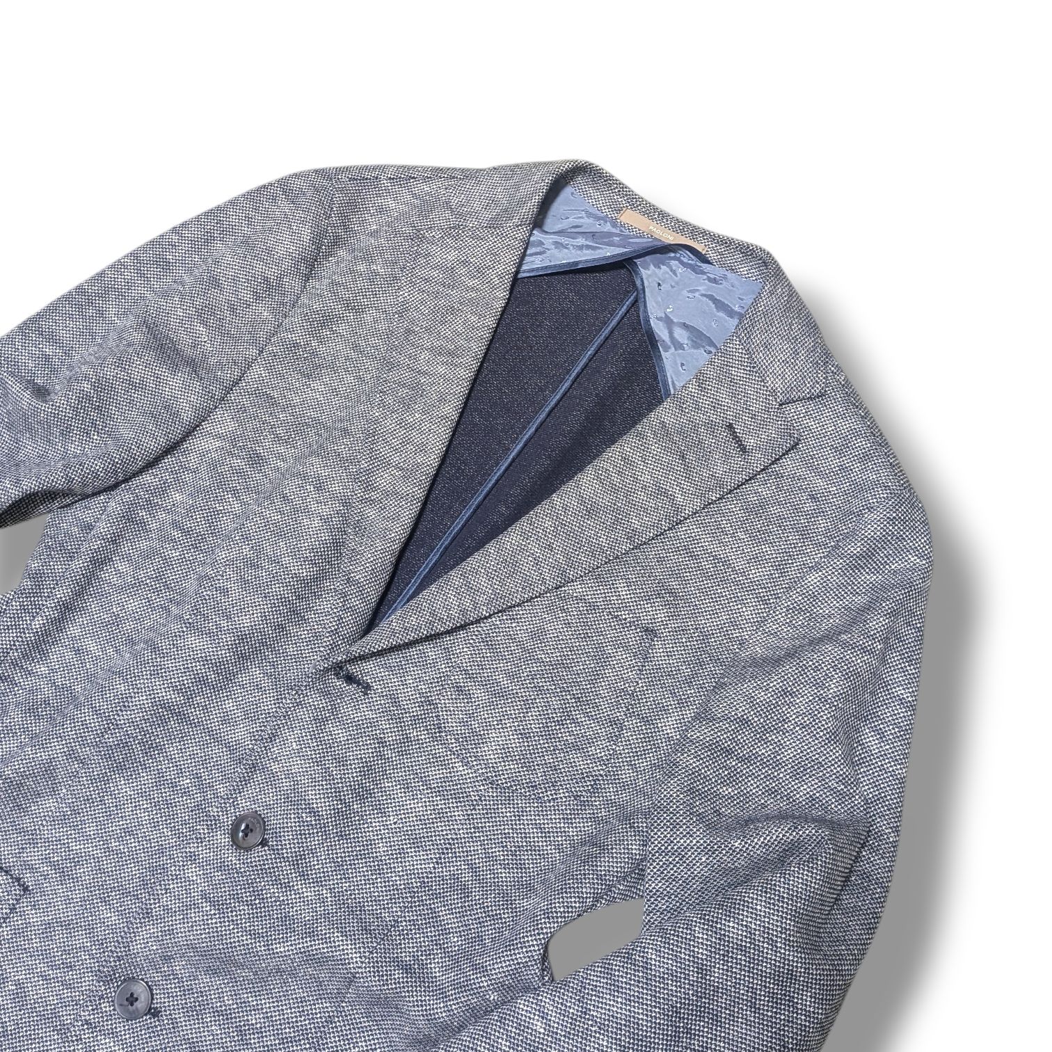 美品✨パオローニ　PAOLONI　テーラードジャケット　リネン　水色　春夏　XL 美品✨パオローニ PAOLONI テーラードジャケット リネン 水色 春夏 XL