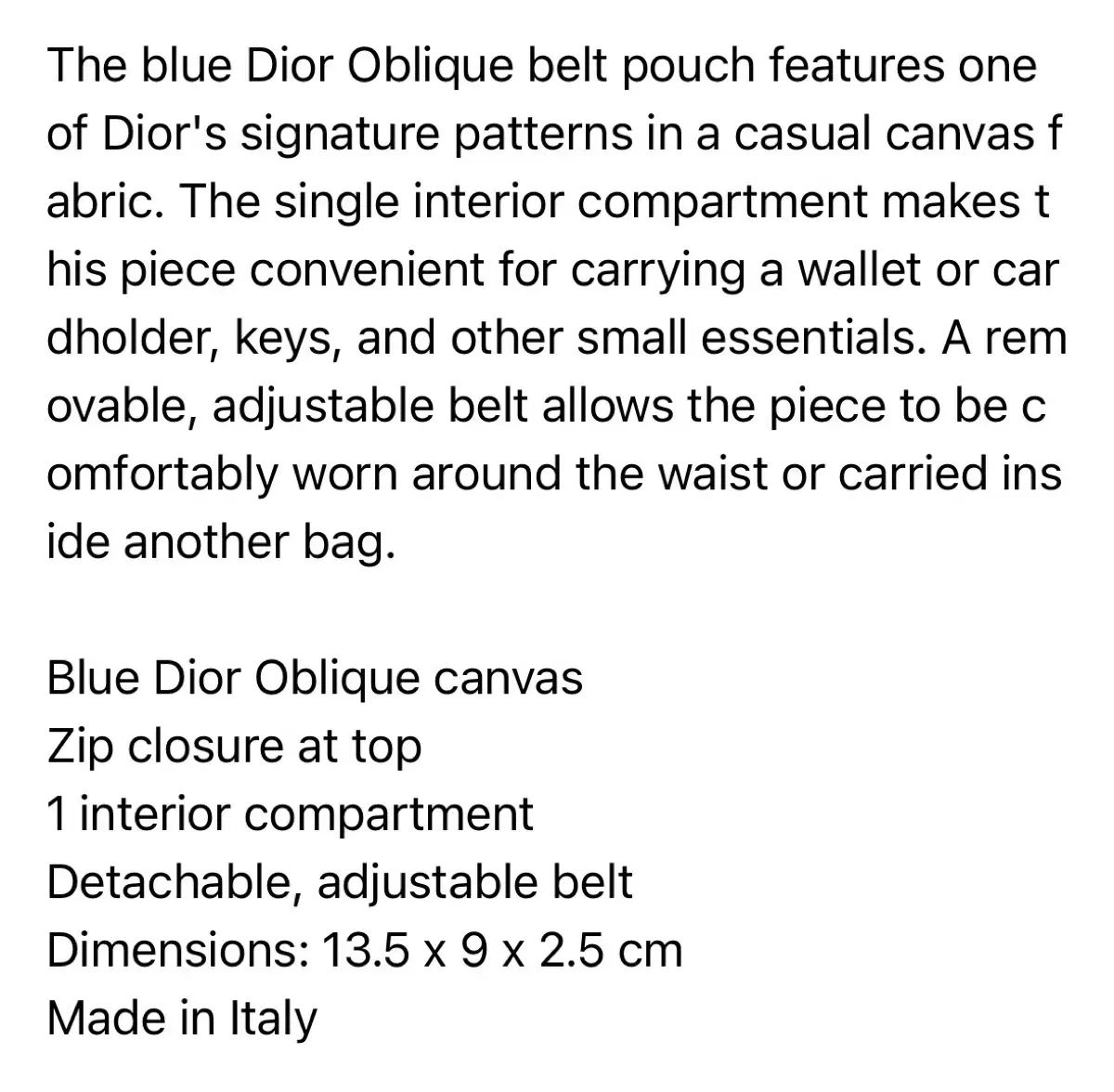  ディオール オブリーク ベルト ポーチ ベルト 小物