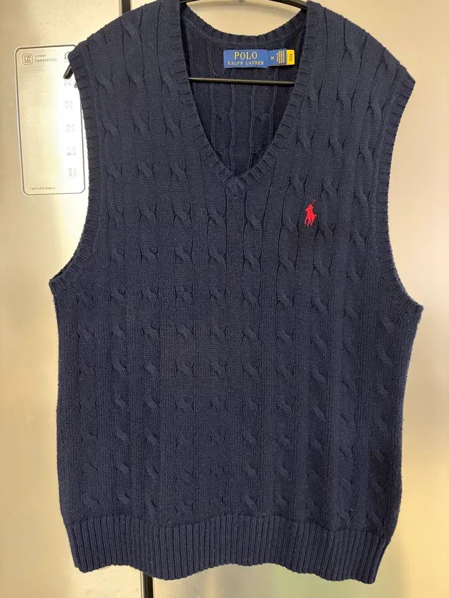 ポロラルフローレン ケーブル ニット ベスト ネイビー M