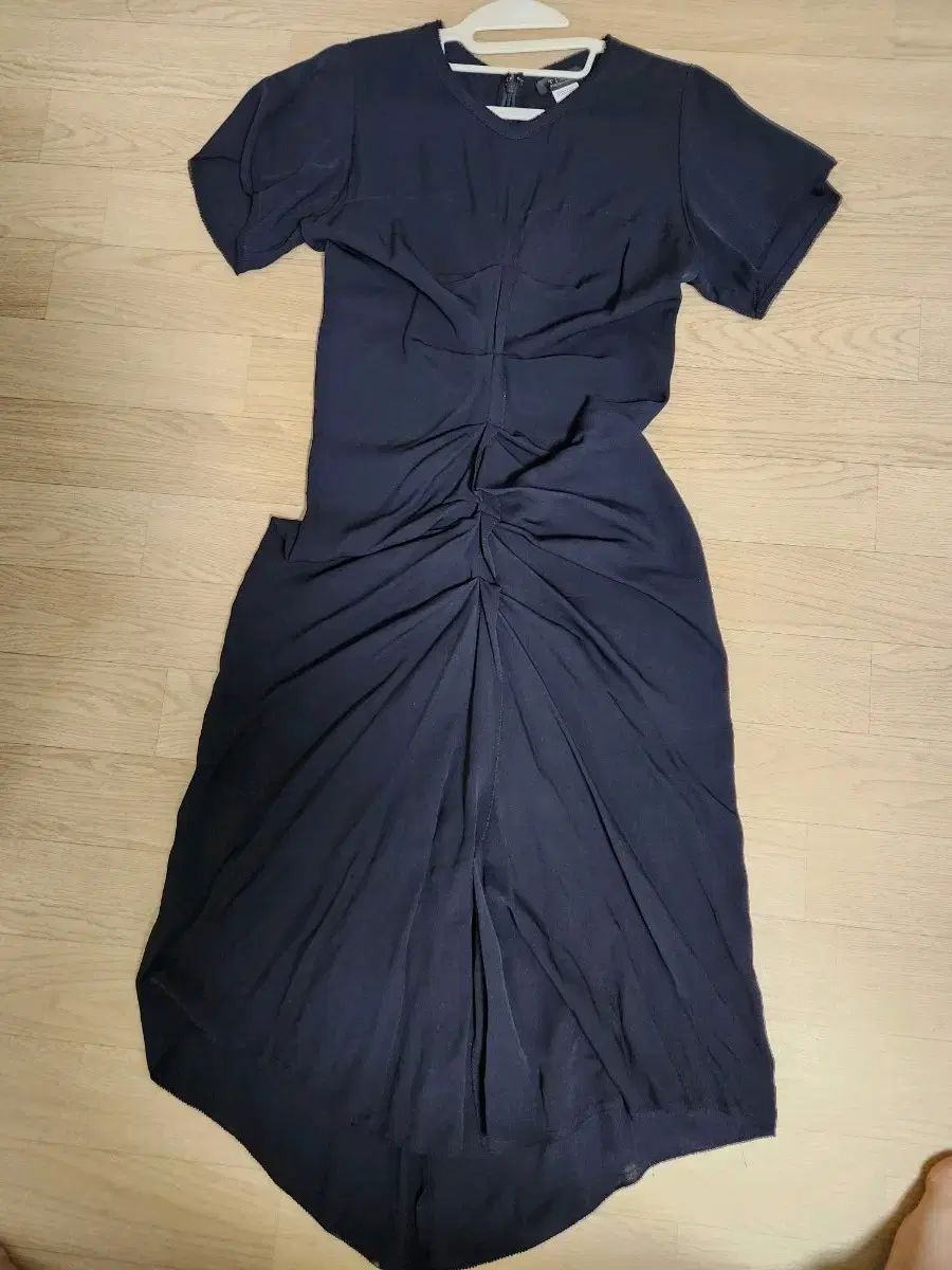 TIME ネイビーシャーリングロングONE PIECE半袖