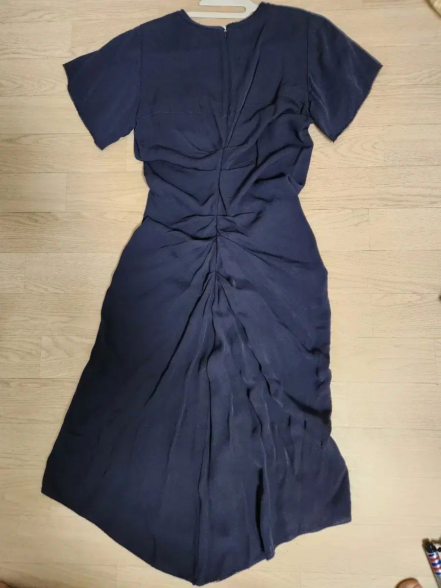 TIME ネイビーシャーリングロングONE PIECE半袖