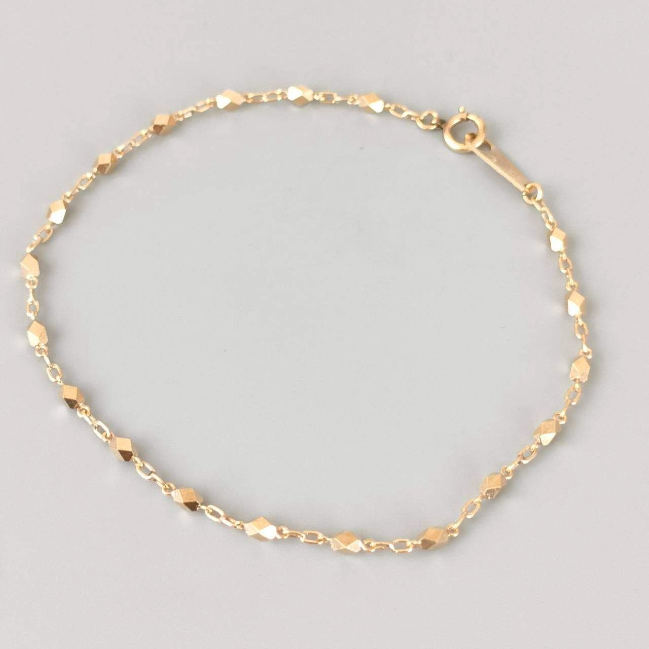 18金 K 18 男女兼用 造幣局 三菱 デザインブレス 3.23ｇ 19㎝ D 997