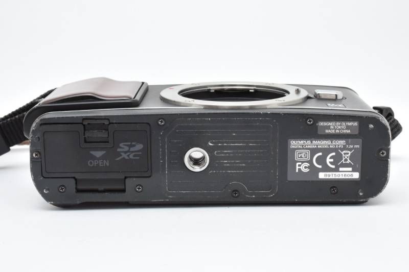 実用光学美品】Olympus オリンパス E-P3 ボディ 黒 ブラック ブラウン