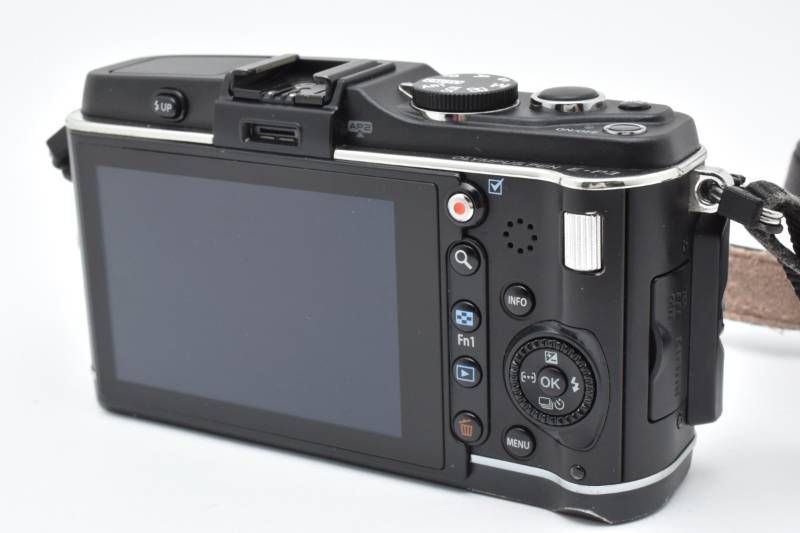 実用光学美品】Olympus オリンパス E-P3 ボディ 黒 ブラック ブラウン
