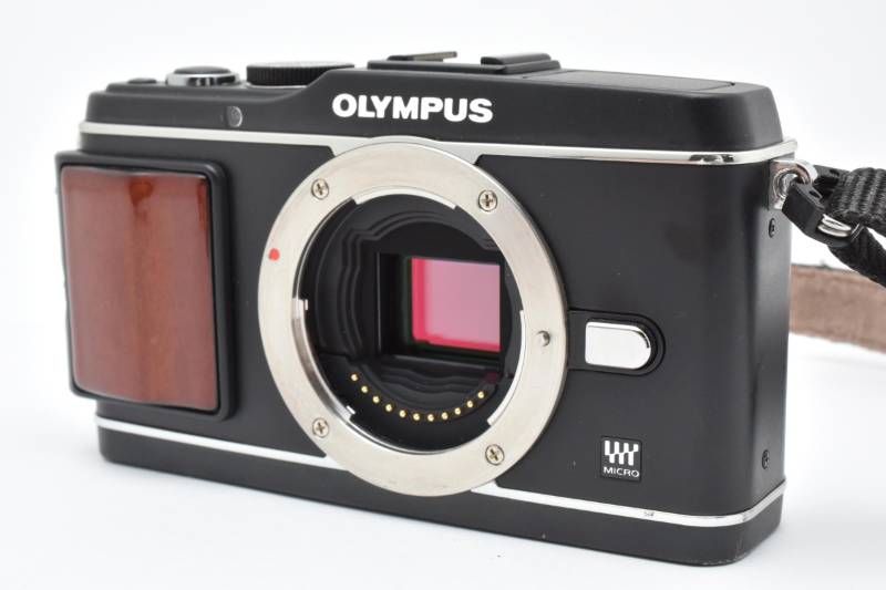 【美品】 OLYMPUS オリンパス E-P3 ボディ 実用光学美品】Olympus オリンパス E-P3 ボディ 黒 ブラック ブラウン